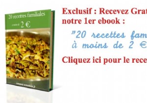 FREE. Our Cooking Ebook 20 Family Recipes for Less than €2. 