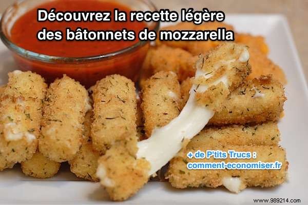 The Light Recipe of Mozzarella Sticks. 