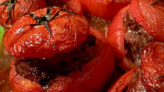 The Delicious and Economical Recipe for Stuffed Tomatoes. 