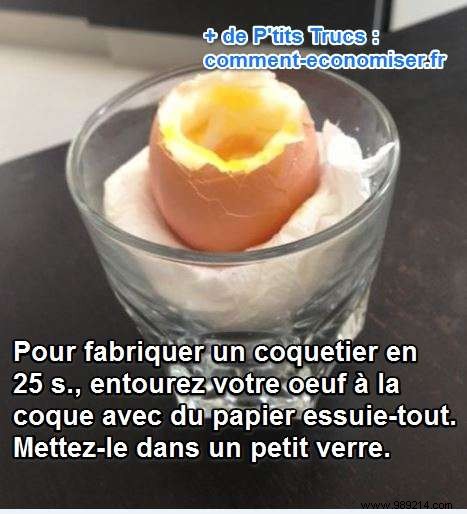 The Simple Trick To Eat A Boiled Egg WITHOUT An Eggcup. 