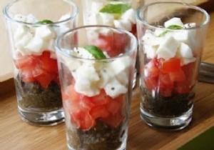 My Easy and Cheap Salted Verrine for an Amazing Aperitif:with Tomato Mozzarella! 