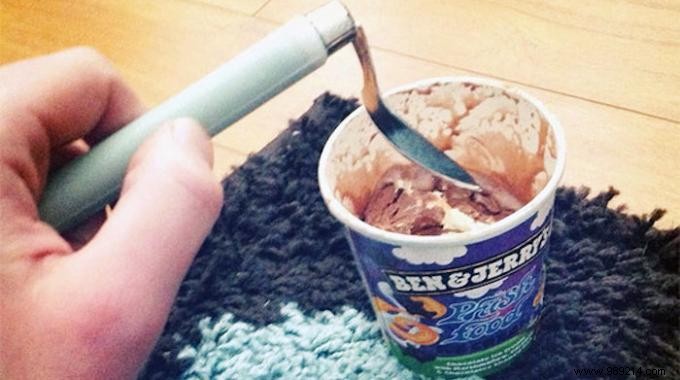 The tip to ensure that the tub of ice cream is always soft when it comes out of the freezer. 