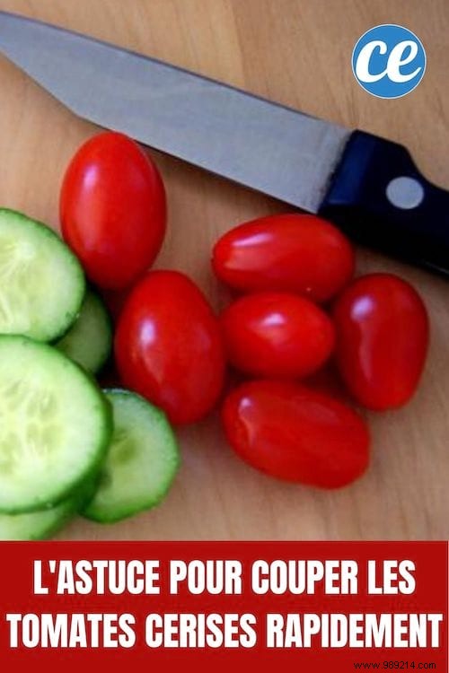 The Fastest Way to Cut Cherry Tomatoes in Half. 