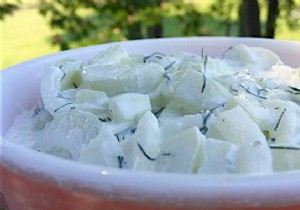 Trick to LIGHTEN Cucumber Salad with CREAM. 