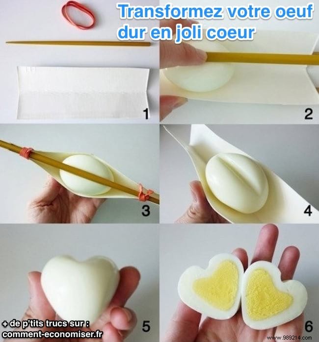 The Creative Trick For Making Heart Shaped Hard Boiled Eggs. 