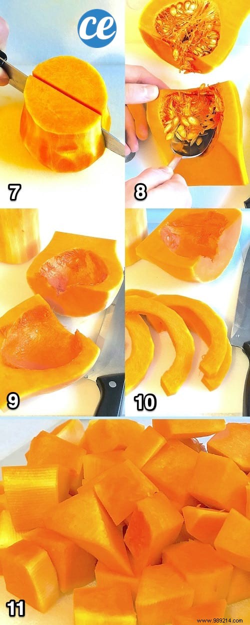 How to Cut a Butternut Squash Into Cubes EASILY. 