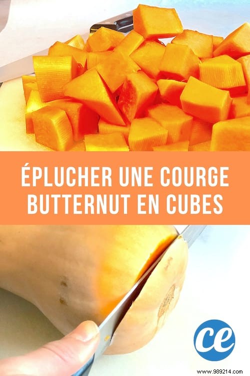 How to Cut a Butternut Squash Into Cubes EASILY. 