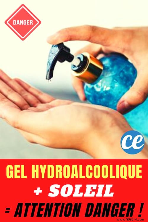 Hydroalcoholic Gel + Sun =Attention Danger! 