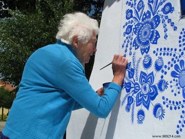 This 90-Year-Old Czech Grandmother Is Transforming Her Village Into A True Open-Air Art Gallery. 