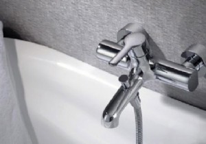 A mixer tap at home to save water. 