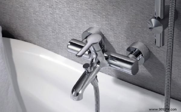 A mixer tap at home to save water. 