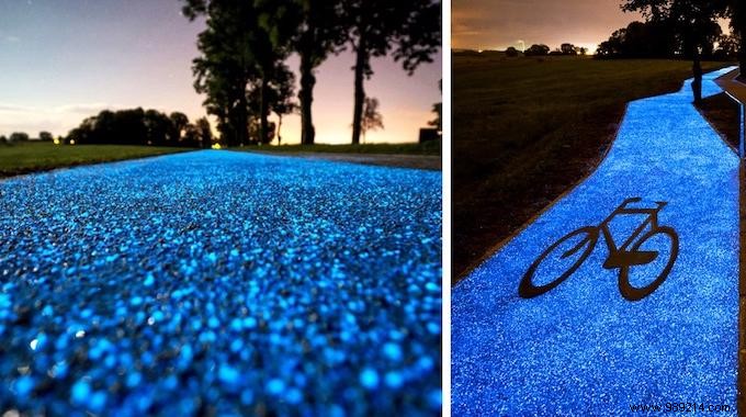 Poland Inaugurates the 1st Solar Bike Path That Glows at Night. 