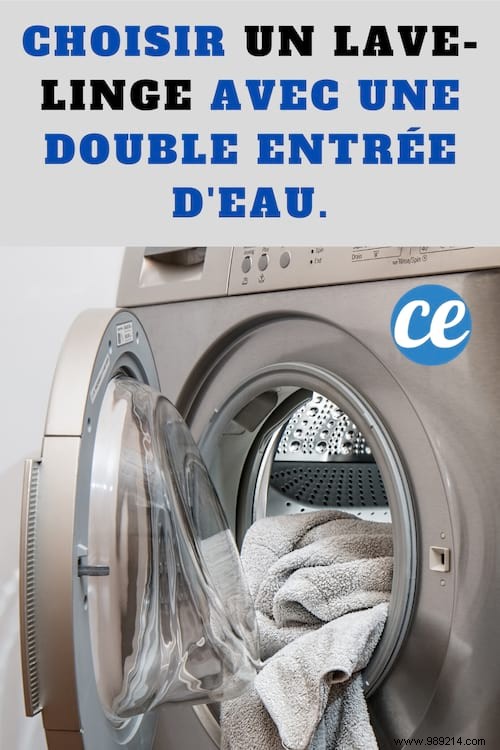 Choose a washing machine with a double water inlet. 