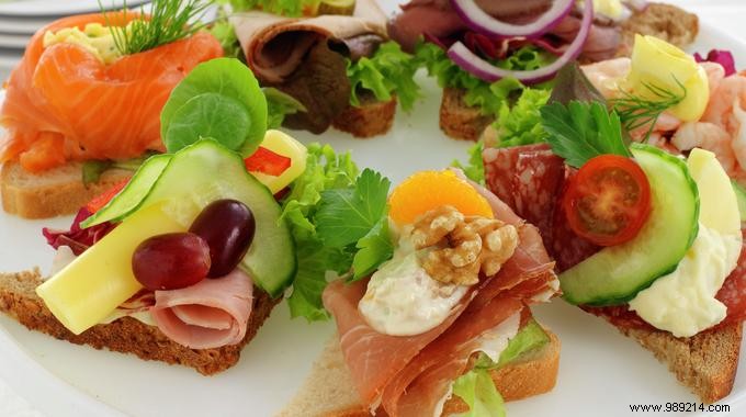 Smørbrød, an inexpensive Danish bread for small or big appetites. 