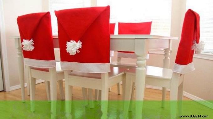 How to Make Santa Hat Chair Covers. 