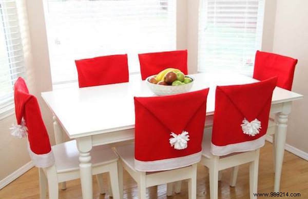 How to Make Santa Hat Chair Covers. 