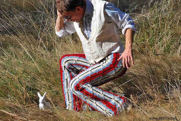 A New Fashion For Men? Crochet Shorts Made From Recycled Materials. 