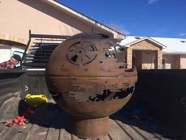 A Pensioner Made a Death Star Shaped Hearth for His Grandson. Brilliant result! 