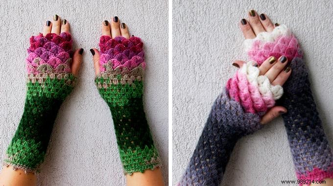 These Crochet Dragon Mittens Will Keep You Warm During Winter. 