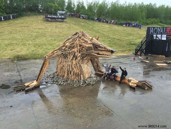 This Danish Artist Creates Gigantic Sculptures With Wood Scraps. 