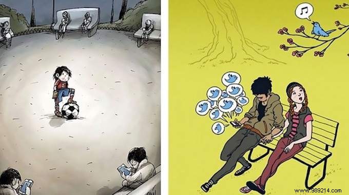 29 Cartoons That Show How Smartphones Have Taken Control Of Our Lives. 