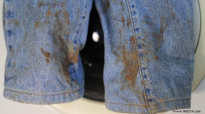 A rust stain on a garment? 