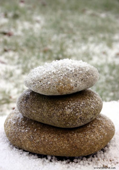 Suspended Pebbles for a Tight Tablecloth. 