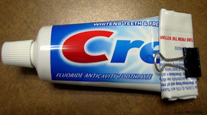 A Practical Tip To Keep Toothpaste At The End Of The Tube. 