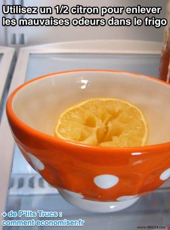 Bad Smells in the Fridge? Use a Lemon to Deodorize it. 