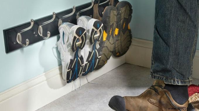 Install a Coat Rack in the Entrance to Store Your Shoes. 