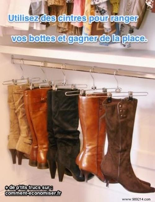 Definitely the best way to store your boots at home. 