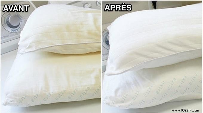 The Best Way to Wash and Whiten a Yellowed Pillow. 