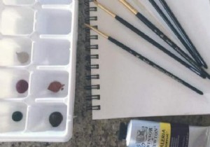 Painting Tip:Use an Ice Cube Tray To Separate Colors. 