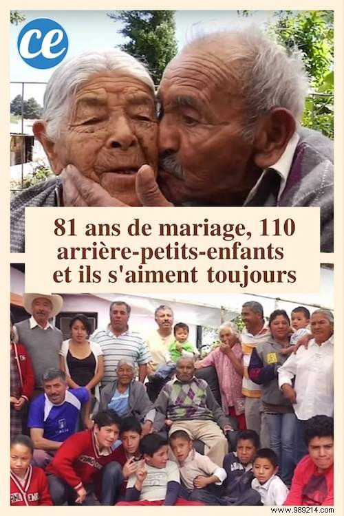 81 years of marriage, 110 great-grandchildren, and they love each other like the first day. 