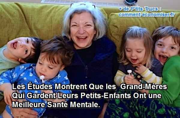 Studies show that grandmothers who babysit their grandchildren have better mental health. 