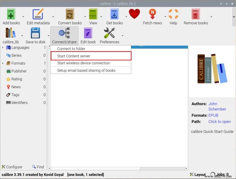 How to install Caliber Content Server in Raspberry Pi 