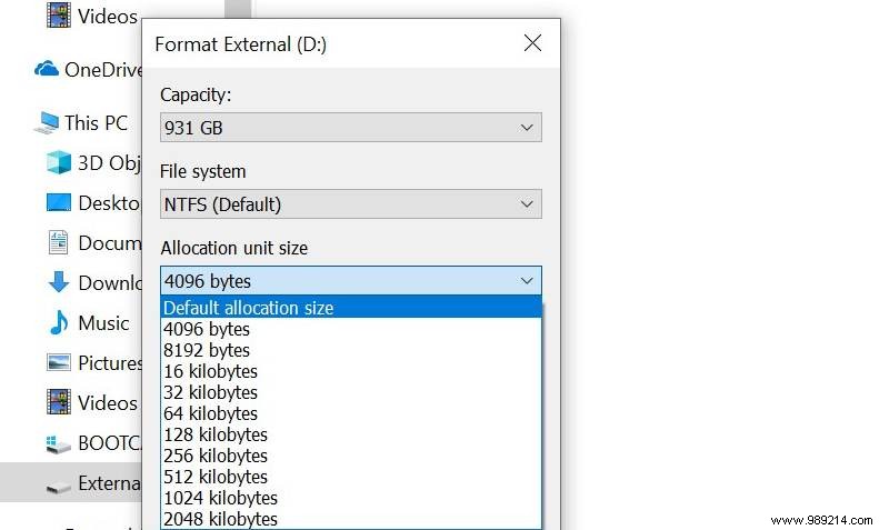 Which allocation unit size is best for your drive? 