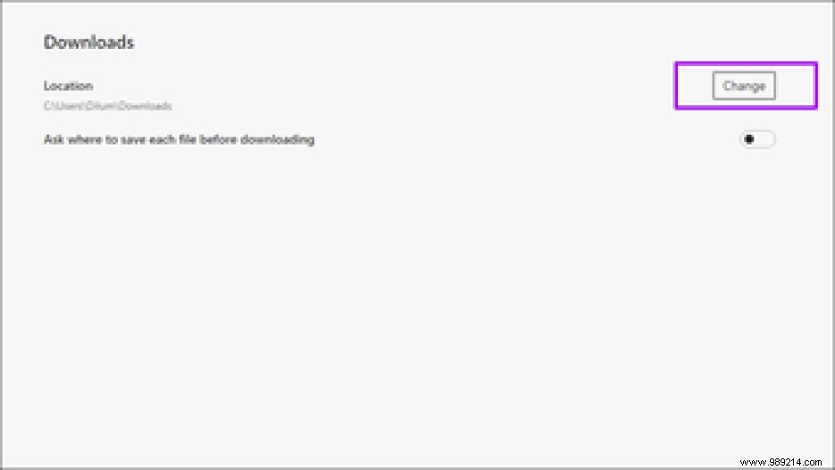 How to Change Download Location in Microsoft Edge Chromium 