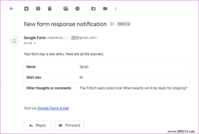 How to get Google Forms responses in your email 