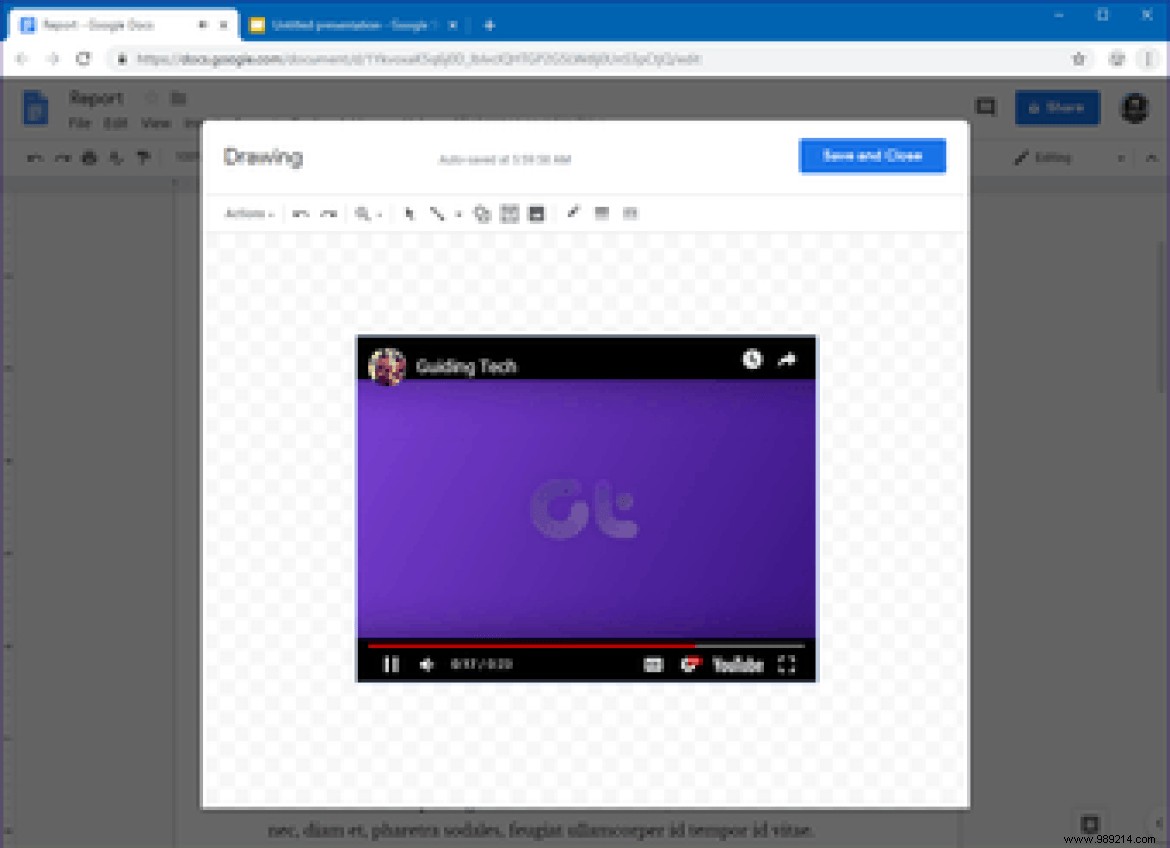 How to Insert YouTube Videos into Google Docs 