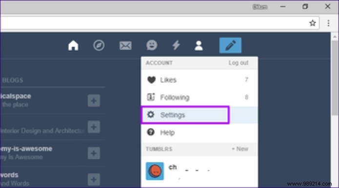 What to do when Tumblr blogs only open on dashboard 