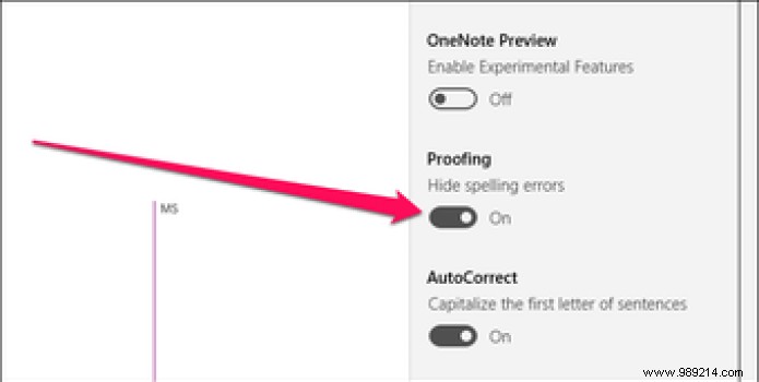 How to Disable OneNote Spell Check 