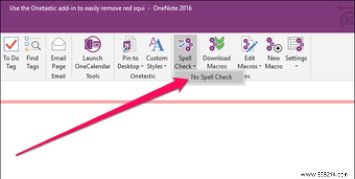 How to Disable OneNote Spell Check 