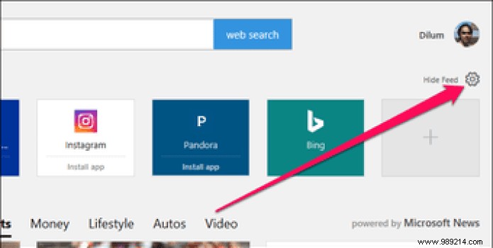 How to Delete Top Sites and News Feeds in Microsoft Edge 