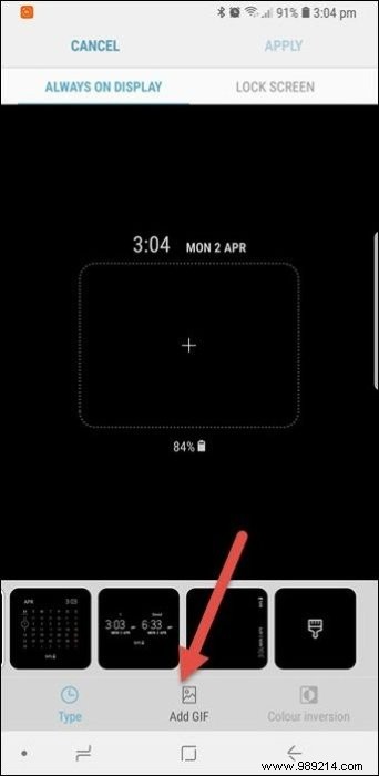 Samsung Galaxy S9:How to set animated GIFs on the always-on display screen 
