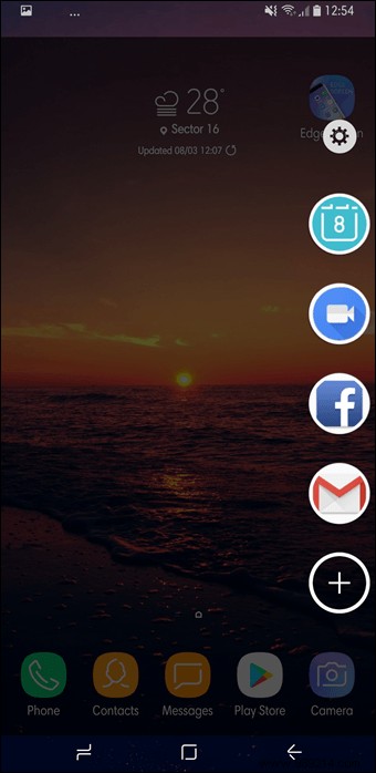 How to Add Edge Shortcuts on Samsung Galaxy A8+ 