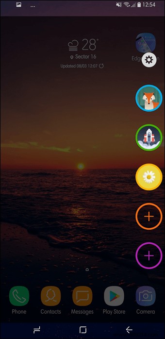 How to Add Edge Shortcuts on Samsung Galaxy A8+ 