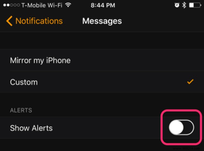 How to Disable Play Receipts for Apple Watch Only 