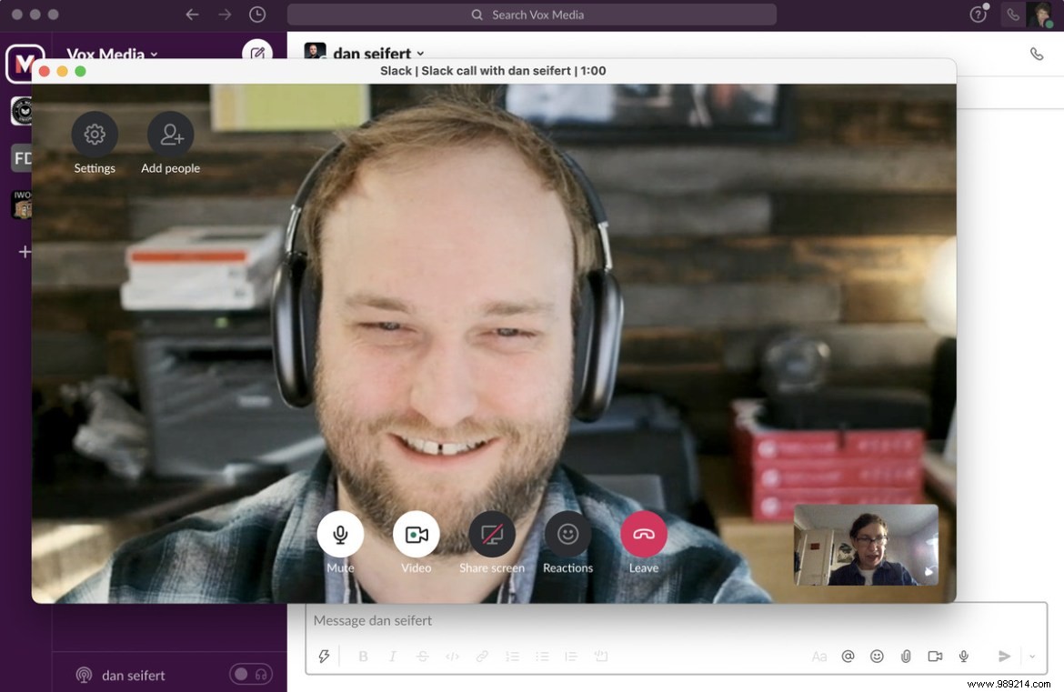 How to private message and make calls in Slack 