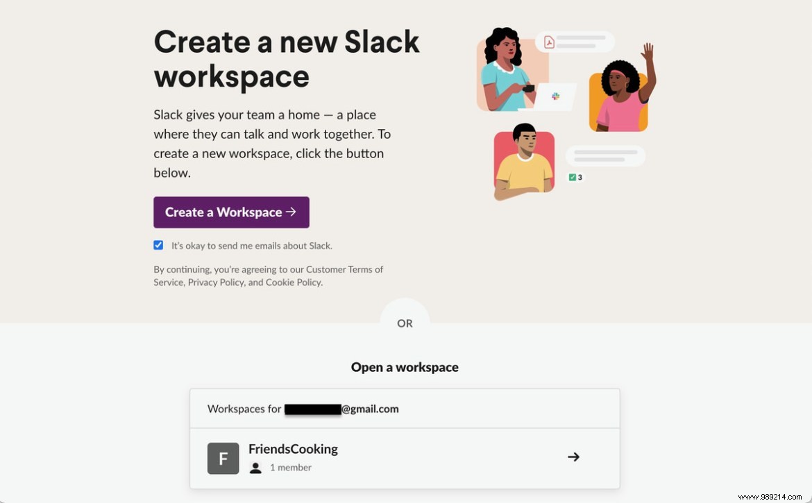 How to set up a Slack account 